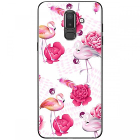 Ốp lưng dành cho điện thoại Samsung J8 Mẫu Hạc hồng
