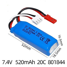 Mua Pin sạc lipo 2s 7.4v 520mah 801844 xả 20c xe điều khiển từ xa