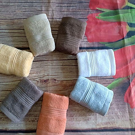 Mua Khăn mặt 100% cotton thấm hút tốt 30x50cm  khăn mặt xuất dư giá siêu rẻ phù hợp với mọ gia đình