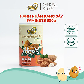 Hạnh nhân rang sấy vị tự nhiên Faminuts Lon giấy 300g