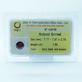 Mua Mặt đá Garnet tự nhiên mài giác tròn kiểm định