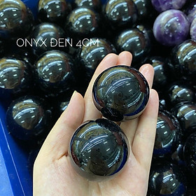 Mua Bi Cầu Canxit Tự Nhiên   Bi Lăn Tay   Nhiều Màu Đường Kính 4cm - Kèm Đế