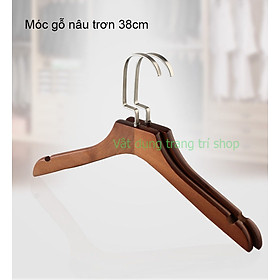 Mua Bộ 10 Móc gỗ treo quần áo  móc gỗ nâu đầu gỗ vuông