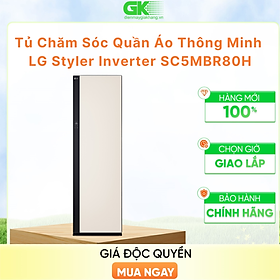 Tủ chăm sóc quần áo thông minh LG Styler Inverter 5 móc SC5MBR80H - HÀNG CHÍNH HÃNG - CHỈ GIAO HCM