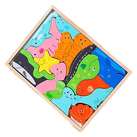 Montessori Animal Jigsaw Puzzles Construction Toy Shape Puzzle for Girls