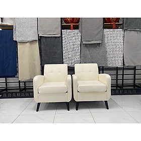 Mua Ghế sofa đơn Juno Sofa vải nỉ màu kem chân gỗ cao cấp