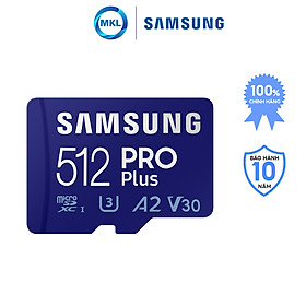 Mua Thẻ nhớ MicroSD Samsung Pro Plus U3 tốc độ tối đa 160MB/s dung lượng 128GB/ 256GB/ 512GB chính hãng