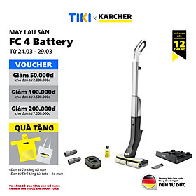 Mua (Sản xuất Châu Âu) Máy lau sàn đa năng Karcher FC 4 Battery - Lau sàn 2 trong 1 nhanh chóng  phù hợp diện tích 90m2 - Hàng Chính Hãng