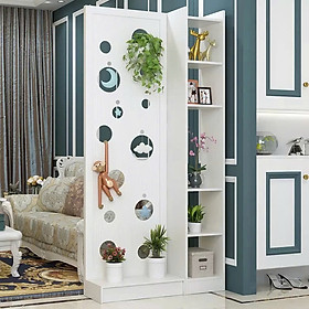 Mua Vách ngăn trang trí phòng khách ô tròn liền 1 kệ - C1m9 x R90cm