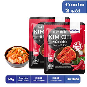 Combo 2 Gói Gia Vị Muối Kim Chi Hoàn Chỉnh Gungon Chuẩn Vị Hàn Quốc Làm