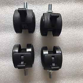 Mua Bộ 4 Bánh Xe Có Khóa Xoay 360° - Đường Kính 4cm Chịu Lực 40kg/Bánh - Thích Hợp Dùng Cho Giường Cũi  Nôi  Bàn  Ghế  Kệ