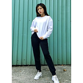 Áo Sweater trơn form châu á