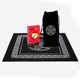 Combo Bộ Bài Bói Tarot REBEL DECK - The Oracle with Attitude - Oracle Deck (60 Cards) và Túi Nhung Đựng Tarot và Khăn Trải Bàn Tarot