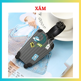 [CHỌN MÀU]- Thẻ đeo hành lý/ nametag chống thất lạc vali/ balo-Thẻ đeo bảng tên nhựa dẻo cao cấp cho bé