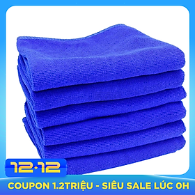 Bộ 6 Khăn Lau Xe Ô Tô Thấm Nước Nhanh (30 x 70 cm)