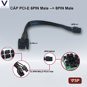Mua Cáp nguồn chuyển đổi 6pin sang 1 đầu 8pin