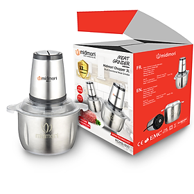 Máy Xay Thịt Cối Inox 3L Midimori (800W) - Hàng Chính Hãng