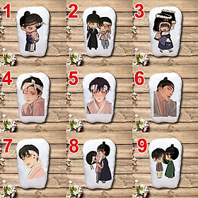 Mua Gấu ôm dạ ký 2 mặt ảnh 22-50cm/ gối ngủ dạ ký