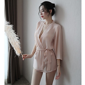 Đồ ngủ Sexy kiểu áo sơ mi che quần quyến rũ