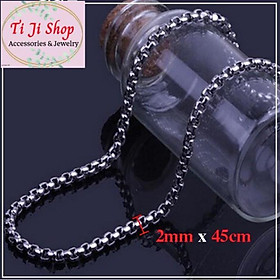 DÂY CHUYỀN NỮ INOX BÔNG DỪA KHÍT NHÍ 2mm ĐẸP KHÔNG ĐEN