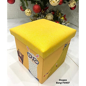 Mua Đôn Ghế Dài Trẻ Em Kiêm Hộp Đựng Đồ Cứng Cáp Họa Tiết In Kỹ Thuật Số