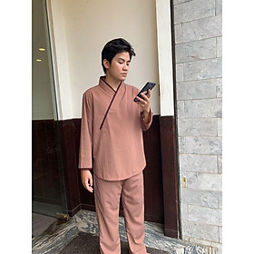 ĐỒ LAM ĐI CHÙA Mẫu Chui Đầu Nam Vải Kate Mịn