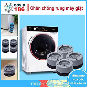 Combo 4 Đế Cao Su Lót Chân Máy Giặt Chống Rung Chống Ồn Hiệu Quả, Đế Chống Rung Máy Giặt Làm Bằng Silicon - Vận Chuyển Miễn Phí Toàn Quốc