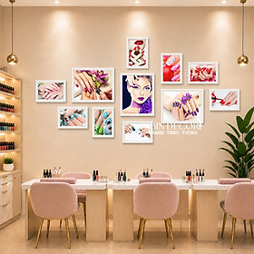 (ẢNH THẬT) Khung ảnh treo tường nail xinh trang trí decor tiệm nail có đinh TT69