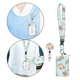 ID Card Holder Lanyard with Clip Badge Holder for School Worker