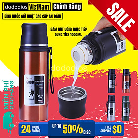 Mua Bình Giữ Nhiệt Bucket Tumbler LHC4269 540ml - Bucket Tumbler with Straw LHC4268 540ml - Bình giữ nhiệt dododios 800ml LHC6180 Vacuum Bottle - Hàng chính hãng  có bấm nút uống trực tiếp  dây treo xách