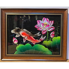Mua Tranh sơn mài - Cá Chép Hoa Sen