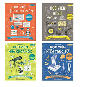 Sách bộ 04 cuốn STEM #2 - Học viện Kĩ sư/ Học viện Kiến trúc sư/ Học viện Lập trình viên/ Học viện Nhà khoa học