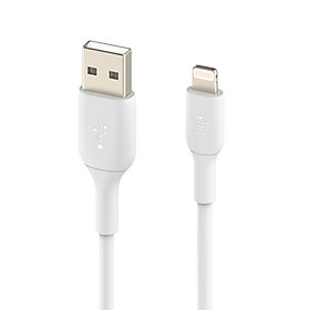 Cáp sạc cao cấp Lightning Belkin Boost↑Charger chuẩn MFi cho iPhone/iPad sạc nhanh, vỏ nhựa, 1m - CAA001bt1 - Hàng chính hãng