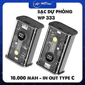 Mua Sạc dự phòng trong sup6t1 WEKOME WP 333 dung lượng 10000mah hỗ trợ sạc nhanh 20W màn hình led hiển thị phần trăm pin cực sang hàng nhập khẩu