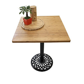 BÁO GIÁ Review Cafe Bột Highland | Shopee Lazada Sendo Tiki mới nhất 36 Bàn Cafe HIGHLAND 60x60 - Chân Gang Đúc Mặt Bàn Tre Ép Vuông 60x60cm Dày 25mm