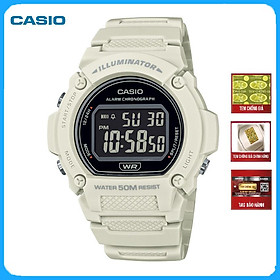 Đồng hồ điện tử nam Casio W-219HC-8BVDF dây nhựa