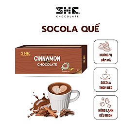 Socola bột Quế - Hộp 150g - SHE Chocolate - Tốt cho sức khỏe, khả năng kháng khuẩn tốt, bổ sung năng lượng, pha đá/ nóng uống siêu ngon, tiện lợi, đa dạng vị giác. Quà tặng sức khỏe, quà tặng người thân, dịp lễ