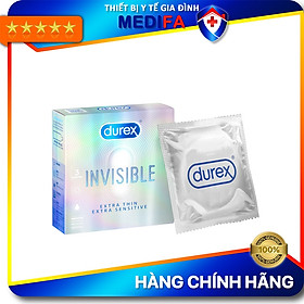 Bao cao su Durex Invisible Extra Thin Extra Sensitive 1 Hộp 3 Bao