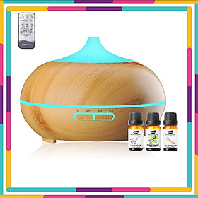 Mua Máy Phun Sương Tạo Ẩm Bí Ngô Giúp Đuổi Muỗi  Xông Phòng Tặng 3 Chai Tinh Dầu Kobi Sả Chanh + Bạc Hà + Oải Hương Nhập Khẩu Ấn Độ
