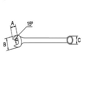 Cờ lê vòng miệng 13mm Ega Master  61732