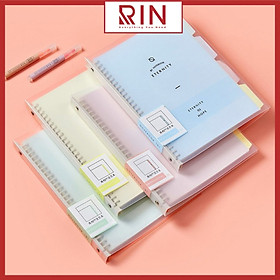 Sổ Tay Ghi Chép Gáy còng nhựa / Binder Gáy Lò Xo ghi chép 120 Trang - Màu Pastel - Có kèm giấy