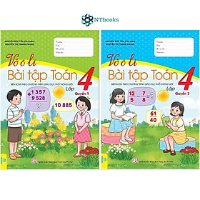 Combo 2 cuốn sách Vở Ô Li Bài Tập Toán 4 Tập 1 + Tập 2 (Biên Soạn theo CT GDPT mới)