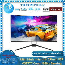 Mua Màn hình máy tính 27inch VSP VG277C Cong 165Hz Gaming (27  VA Full HD 1ms  HDMI+DisplayPort) - Hàng chính hãng TECH VISION phân phối
