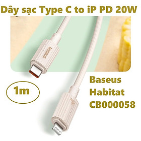 Mua Dây sạc nhanh cho iP Type C to iP PD20W vật liệu thiên nhiên siêu bền Baseus Habitat CB000058 _  Hàng chính hãng