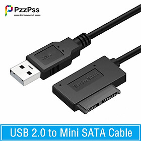 PzzPss USB 2.0 to Mini Sata II 7+6 13Pin Adapter Converter Cable For Laptop CD/DVD ROM Slimline Drive Converter HDD Caddy