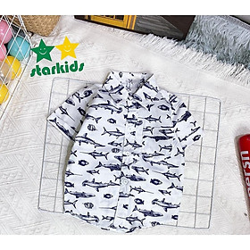 Áo sơ mi caro dài tay cho bé trai mặc tết đẹp size 20-32kg hàng cao cấp