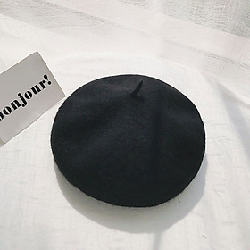 Mũ nồi beret dạ + dây rút ( túi zip )