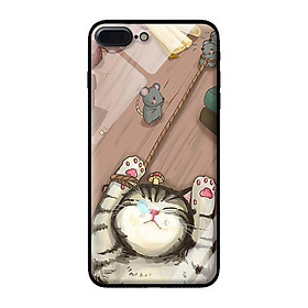 Ốp kính cường lực cho iPhone 7 Plus Mèo Khóc - Hàng chính hãng