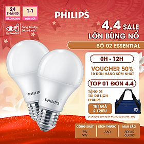 Bóng đèn PHILIPS LED BULB đôi A60 - Công suất (7W, 9W, 11W)