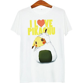 Áo thun tay màu Cơm nắm Pikachu ATMA134